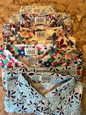 Leon Levin NWT 5 Small All Different Polo Shirts